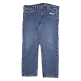 LEVI'S 505 Mens Jeans Blue Regular Straight Denim Medium W40 L30 Classic Fit Zip