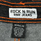 Rock N Run Hip Hop Jeans - 34W 34L Dark Wash Cotton