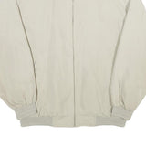 EPOCHE Mens Cream Bomber Jacket L Polyester Plain Zip Closure Casual Lightweight