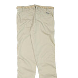 TOMMY HILFIGER Womens Cotton Blend Beige Slim Straight Trousers W28 L31 Braided