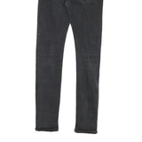 LEVI'S Mens Slim Black Denim Jeans W26 L29 Cotton Blend Zip Pockets