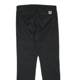 CARHARTT Mens Black Regular Fit Straight Leg Trousers W34 L32 Workwear Durable