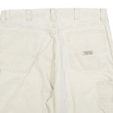 WRANGLER Mens Shorts Cream Casual Cotton Blend L W36 Workwear Utility Pockets