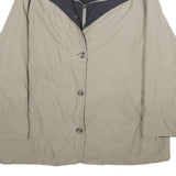 NEWPORT Womens Beige Wool Blend Jacket UK 18 Zip Classic Collar Plain