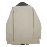 NEWPORT Womens Beige Wool Blend Jacket UK 18 Zip Classic Collar Plain