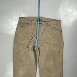 Dickies Carpenter Trousers - 38W 33L Beige Cotton