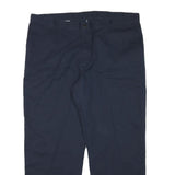 DICKIES Mens Navy Cotton Blend Regular Fit Straight Leg Trousers W42 L29
