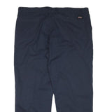 DICKIES Mens Navy Cotton Blend Regular Fit Straight Leg Trousers W42 L29