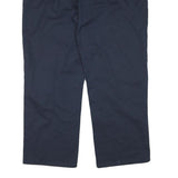 DICKIES Mens Navy Cotton Blend Regular Fit Straight Leg Trousers W42 L29