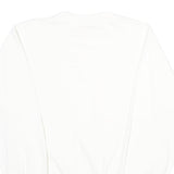 BACKGAMMON Mens White Sweatshirt Crew Neck S Cotton Pullover Casual Classic