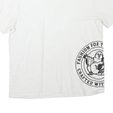 TRUE RELIGION Mens White XL Graphic T-Shirt Short Sleeve Crew Neck Cotton Blend