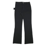 BOTTEGA VENETA Womens Cotton Blend Black Regular Flared Trousers W29 L32 Stylish