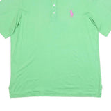 POLO RALPH LAUREN Mens Green Cotton Blend Short Sleeve Polo Shirt L Golf
