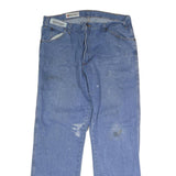 DICKIES Mens Regular Fit Straight Leg Denim Light Wash W34 L31 Button Cotton