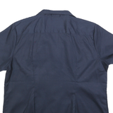 DICKIES Womens Navy Blue Work Shirt XL Cotton Blend Short Sleeve Button Front