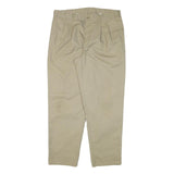 DICKIES Mens Relaxed Beige Cotton Blend Trousers W36 L31 Workwear Zip Closure
