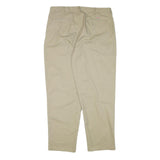 DICKIES Mens Relaxed Beige Cotton Blend Trousers W36 L31 Workwear Zip Closure