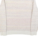 TED BAKER Mens Cream Patterned Cotton Blend Jumper Crew Neck Tight Knit S Light