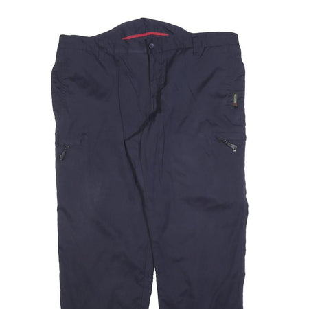 HALLYARD Mens Polyester Blend Navy Regular Fit Trousers W40 L32 Zip Closure