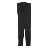 FC JEANS Womens Jeans Black Slim Skinny Denim W25 L33 Zip Cotton Blend