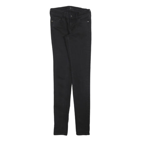 FC JEANS Womens Jeans Black Slim Skinny Denim W25 L33 Zip Cotton Blend