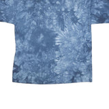 Mens Blue Tie Dye Eagle US Flag Graphic T-Shirt XL Short Sleeve Crew Neck