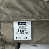 Levis Jeans - 32W 34L Beige Cotton
