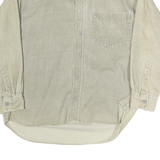 GREAT NORTHWEST Mens Beige Cotton Button Shirt L Classic Fit Chest Pocket