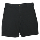 CARHARTT Mens Black Casual Shorts 2XL W42 Cotton Blend Workwear Cargo Pockets