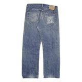 LEVI'S Mens Regular Blue Denim Light W32 L27 Button Closure Cotton Blend Jeans