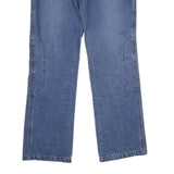 IICON Womens Jeans Blue Regular Straight Denim Medium W36 L32 Stylish Label