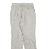Womens Light Grey Regular Fit Straight Trousers W28 L28 Tailored Classic Zip