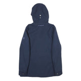 JACK WOLFSKIN Womens Navy Blue Outdoor Jacket UK 6 Polyester Zip Hooded Plain