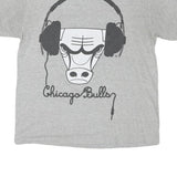 NBA Mens Grey Chicago Bulls Graphic T-Shirt M Short Sleeve Crew Neck Casual