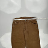 Dickies Carpenter Trousers - 37W 27L Brown Cotton