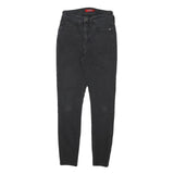 GUESS Womens Slim Fit Black Denim Skinny Jeans Cotton Blend Zip W22 L25