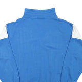 Mens Blue & White Tela Polyester Blend Sweatshirt S Pullover Drawstring Neck