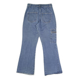 LA BLUES Womens Regular Fit Blue Denim Jeans W32 L31 Button Closure Straight Leg