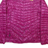 THE NORTH FACE Womens Pink Quilted Jacket M Polyester Blend Zip Casual Outdoor