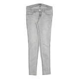LEVI'S Womens Slim Grey Denim Skinny Jeans Cotton Blend W30 L32 Zip Fastening