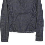 LEE Womens Blue Denim Jacket M Cotton Blend Classic Button Closure Casual