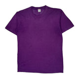 Blank Jerzees Single Stitch T-Shirt - XL Purple Cotton Blend