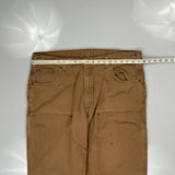 Carhartt Double Knee Carpenter Trousers - 38W 30L Brown Cotton