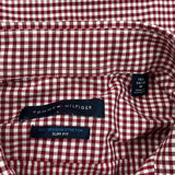 Tommy Hilfiger Checked Shirt - Medium Red Cotton
