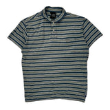 Ralph Lauren Striped Polo Shirt - Large Green Cotton