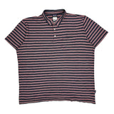 Patagonia Striped Polo Shirt - 2XL Navy Cotton
