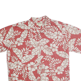 COOKE STREET Mens Red & Cream Floral Cotton Shirt 2XL Hawaiian Casual Summer