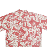 COOKE STREET Mens Red & Cream Floral Cotton Shirt 2XL Hawaiian Casual Summer