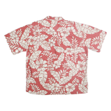 COOKE STREET Mens Red & Cream Floral Cotton Shirt 2XL Hawaiian Casual Summer