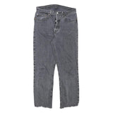 LEVI'S 501 Womens Jeans Grey Regular Straight Denim Raw W28 L25 Button Closure